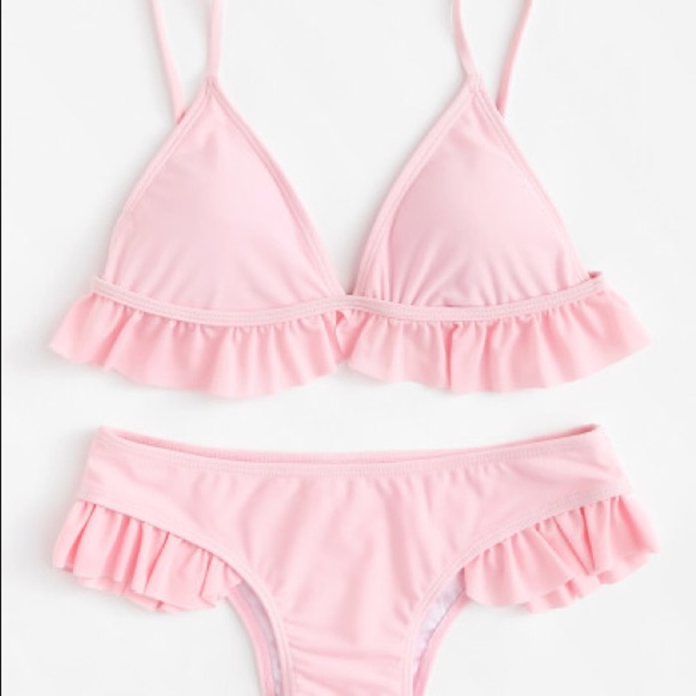Ruffle Hem Bikini Set